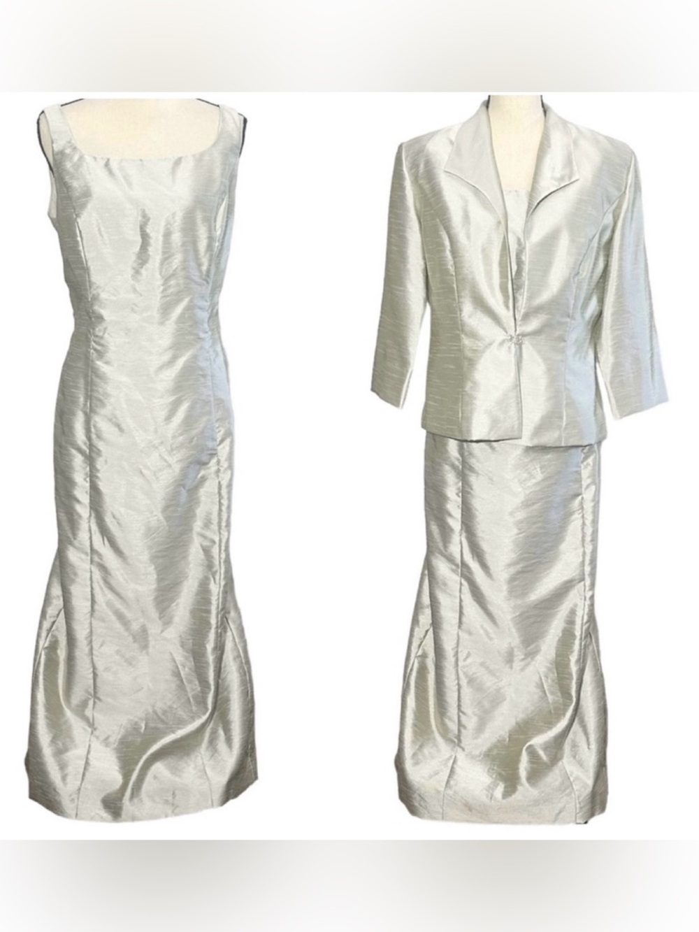 Virgo Dress & Blazer 12 Silver Formal Maxi